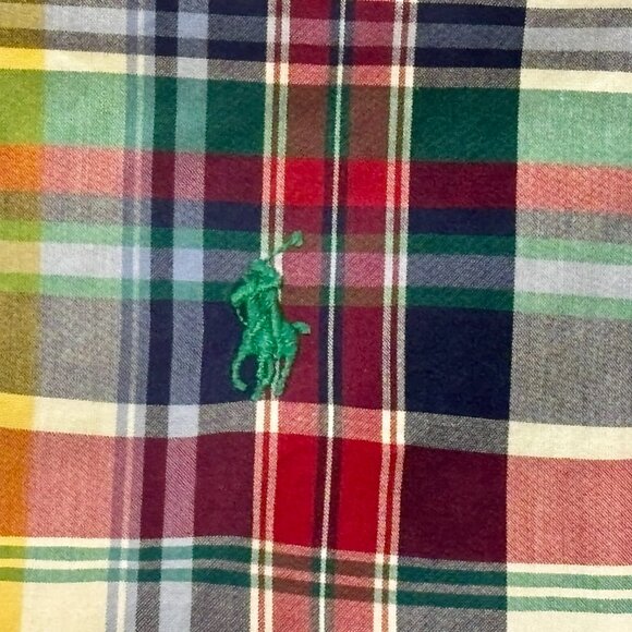 ~~Polo Ralph Lauren Dress Shirt Classic Fit Plaid Button Up Men's 3XLT 3XL TALL - Picture 5 of 7